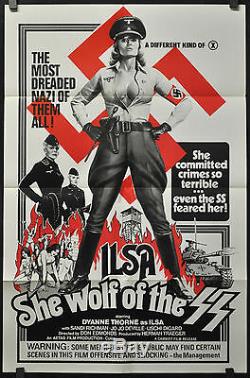 Ilsa She Wolf Of The Ss 1975 Original Nm 27x41 Movie Poster Dyanne Thorne Nazi