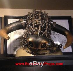 Immortals Minotaur's (The Beast) signature barbed wire helmet with COA