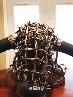 Immortals Minotaur's (The Beast) signature barbed wire helmet with COA