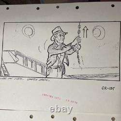 Indiana Jones Temple of Doom storyboard movie prop Spielberg Lucas STAR WARS