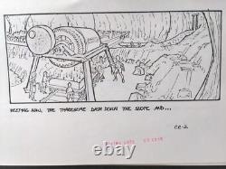 Indiana Jones Temple of Doom storyboard movie prop Spielberg Lucas STAR WARS