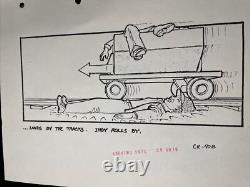 Indiana Jones Temple of Doom storyboard movie prop Spielberg Lucas STAR WARS