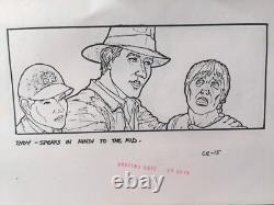 Indiana Jones Temple of Doom storyboard movie prop Spielberg Lucas STAR WARS