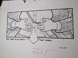 Indiana Jones Temple of Doom storyboard movie prop Spielberg Lucas STAR WARS