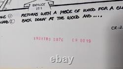 Indiana Jones Temple of Doom storyboard movie prop Spielberg Lucas STAR WARS