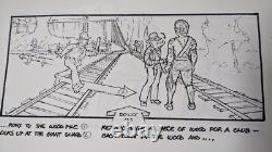 Indiana Jones Temple of Doom storyboard movie prop Spielberg Lucas STAR WARS