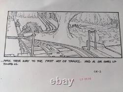 Indiana Jones Temple of Doom storyboard movie prop Spielberg Lucas STAR WARS