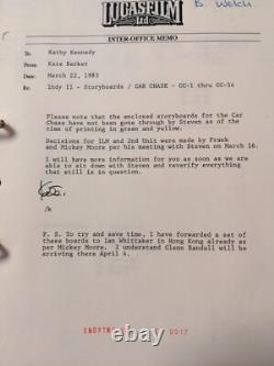 Indiana Jones Temple of Doom storyboard movie prop Spielberg Lucas STAR WARS