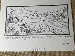 Indiana Jones Temple of Doom storyboards Movie prop George Lucas STAR WARS TD104