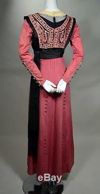 JAMES CAMERON'S TITANICAuthentic 1910s VINTAGE ANTIQUE EMBRD ARTS & CRAFTS GOWN