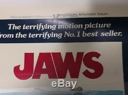 JAWS 1975 ORIGINAL MOVIE POSTER 27x41 Linen Backed