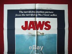 JAWS 1975 ORIGINAL MOVIE POSTER 27x41 VINTAGE STEVEN SPIELBERG E. T. HALLOWEEN