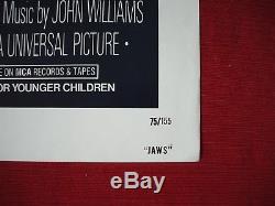 JAWS 1975 ORIGINAL MOVIE POSTER 27x41 VINTAGE STEVEN SPIELBERG E. T. HALLOWEEN