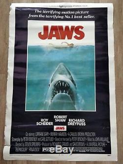 JAWS 1975 Original Vintage Poster. PG version