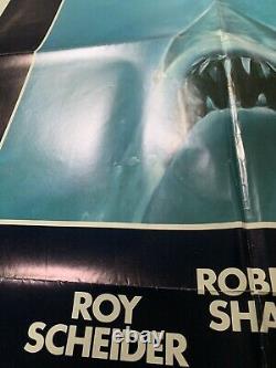 JAWS (1975) Vintage Original Folded One-Sheet Poster In Near Mint Condition
