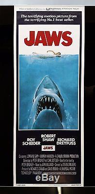 JAWS ORIGINAL 1975 INSERT MOVIE POSTER VERY FINE