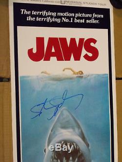 JAWS Original AUTHENTIC 1975 VINTAGE Insert Movie Poster Signed Steven Spielberg