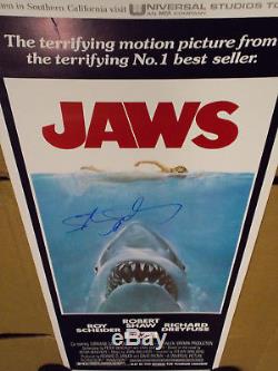 JAWS Original AUTHENTIC 1975 VINTAGE Insert Movie Poster Signed Steven Spielberg