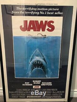 JAWS Original One Sheet Folded Movie Poster 1975 SPIELBERG Amazing Condition