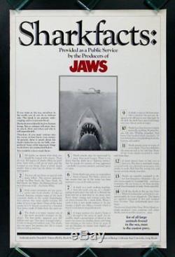 JAWS SHARK FACTS CineMasterpieces 1975 SHARKFACTS ORIGINAL ROLLED MOVIE POSTER