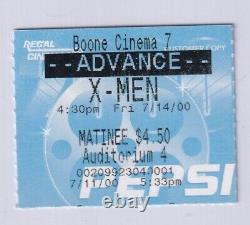 JN18 Movie Stub X-Men (2000) Advance Screening (Hugh Jackman First Movie) CC