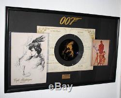 James Bond 007, THUNDERBALL Signed SEAN CONNERY, GAI COA, Cafe MARTINIQUE Plate