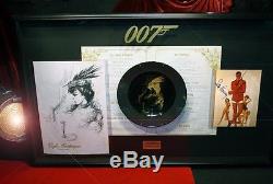 James Bond 007, THUNDERBALL Signed SEAN CONNERY, GAI COA, Cafe MARTINIQUE Plate