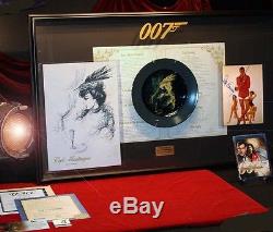 James Bond 007, THUNDERBALL Signed SEAN CONNERY, GAI COA, Cafe MARTINIQUE Plate