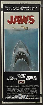 Jaws 1975 Original 14x36 Movie Poster Roy Scheider Robert Shaw Richard Dreyfuss