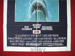 Jaws 1975 Original Movie Poster 1sh Vintage Steven Spielberg Shark Halloween Nm