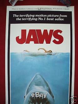 Jaws 1975 Original Movie Poster Insert Vintage Authentic Steven Spielberg Shark