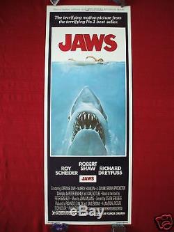 Jaws 1975 Original Movie Poster Insert Vintage Authentic Steven Spielberg Shark