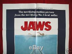 Jaws 1975 Original Movie Poster One Sheet Vintage Steven Spielberg Halloween