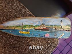Jaws Prop Art Original Painting Vintage Oar 1 Of A Kind Pop Americana Paddle