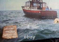 Jaws Prop Screen Used Orca 2 Wooden Hull Painted Section + Bonus Art Rare