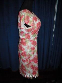 Jayne Mansfield Owned & Worn Pink Flower Wiggle Dress from her Estate WReceipt