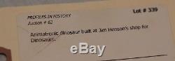 Jim Henson Dinosaur Original Tv Movie Prop Disney Animatronic