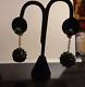 Joan Crawford Owned Worn 60's Black Clip Earrings Hairstylist Sydney Guilaroff