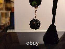 Joan Crawford Owned Worn 60's Black Clip Earrings Hairstylist Sydney Guilaroff