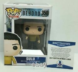 John Cho Signed Star TrekBeyond Sulu Funko Pop #350 BAS Beckett E49619