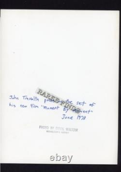 John Travolta On Set 1978 Type 1 Photo Vintage 8x10 Celebrity Memorabilia