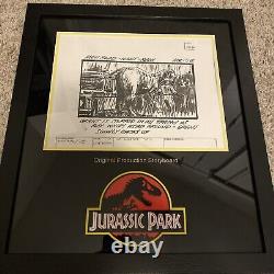 Jurassic Park (1993) T-Rex & Grant Original Storyboard Movie Prop COA