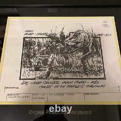 Jurassic Park (1993) T-Rex & Malcom Original Storyboard Movie Prop COA