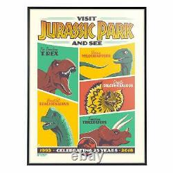 Jurassic Park 25th Anniversary Limited Edition 18 x 24 Framed Serigraph