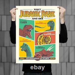 Jurassic Park 25th Anniversary Limited Edition 18 x 24 Framed Serigraph