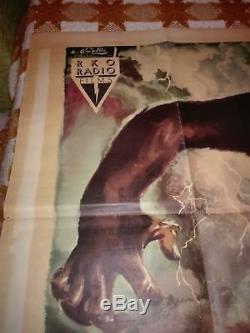 KING KONG 1933 movie poster 55x79 RKO FAY WRAY, BRUCE CABOT horror affiche