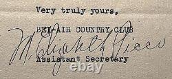 Katharine Hepburn One-of-a-kind Orig. 1934 Bel-air Country Club Membership Card