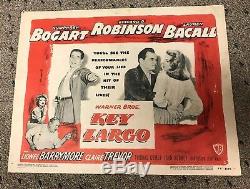 Key Largo Original Lobby Title Card (1948) Bogart Bacall Robinson Film Noir WB