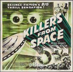 Killers From Space 6 Six Sheet Original 1954 Movie Poster 78.5 X 80 Sci Fi