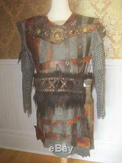 King Arthur Saxon Warriors Costume with Metal Sword and Scabbard